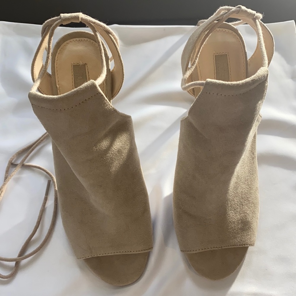 Forever 21 suede cream heels
